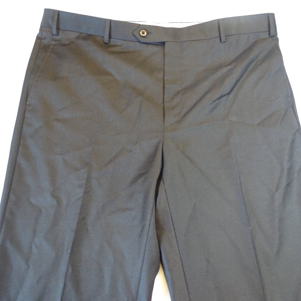 Zanella Dress Pants Trousers Todd Wool Size 42 Black